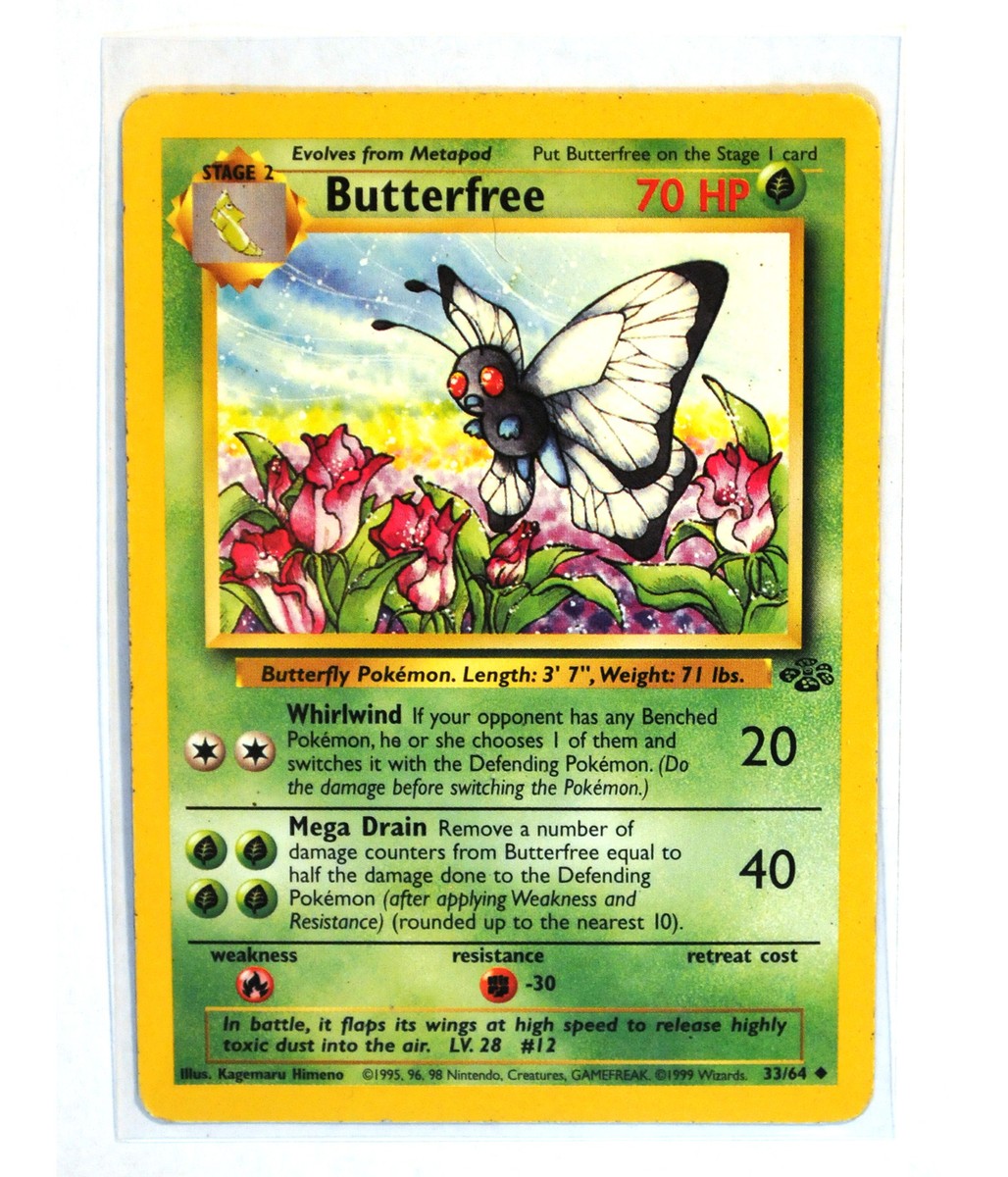 Butterfree 33/64 Jungle Set 1st Edition 1999 Pokemon Card EX+ | eBay