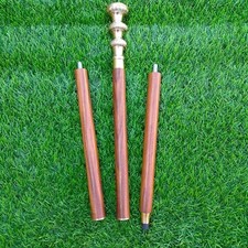 Christmas Gift Cane Nautical Designer Brass Knob Handle Wooden Walking Stick