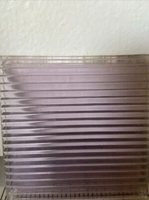 SIX GLASS PURPLE TINTED LUXFER 4” SAW TOOTH WINDOW TILES