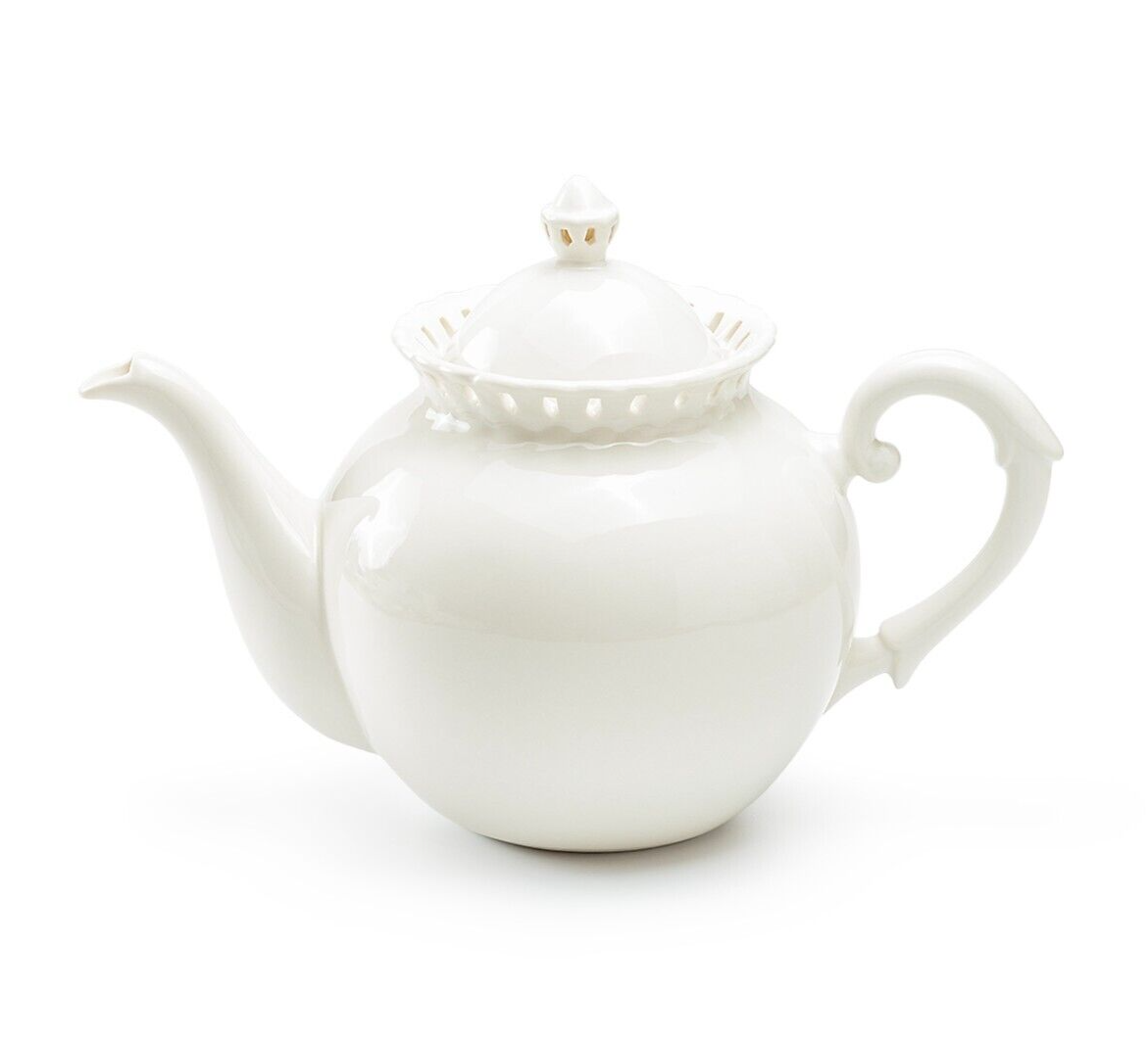 Grace Teaware White Heirloom Fine Porcelain Teapot