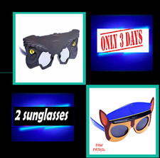 LOT 2 Paw Patrol, Chase"100 UV Shatter Resistant Sunglasses Ages 3  Up 12 NEW