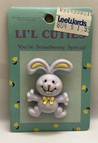 VINTAGE RUSS BERRIE & CO LI'L CUTIES PIN #1944 You're Some bunny Special EASTER