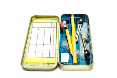 New Geometry Set Math set, Technical Geometry With Tin Case Stationery ...