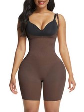 Sculpting Under Bust Bodysuit Shapewear - Brown