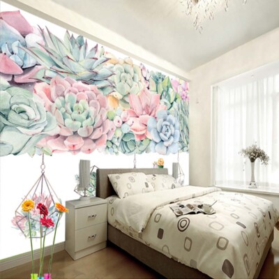 Succulent Pot Plant 3D Full Wall Mural Photo Wallpaper Printing Home Kids Decor