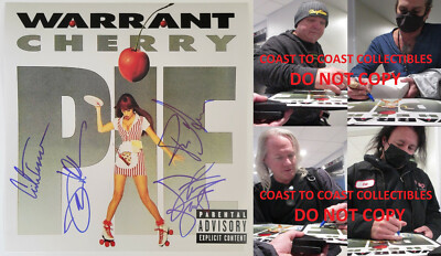 Warrant signed Sweet Cherry Pie album 12x12 photo COA exact proof autographed 