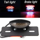 Motorcycle Rear Brake Tail Light License Plate 12V LED  For Bobber Cafe Racer US
