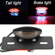 Motorcycle Rear Brake Tail Light License Plate 12v Led For Bobber Cafe Racer Us