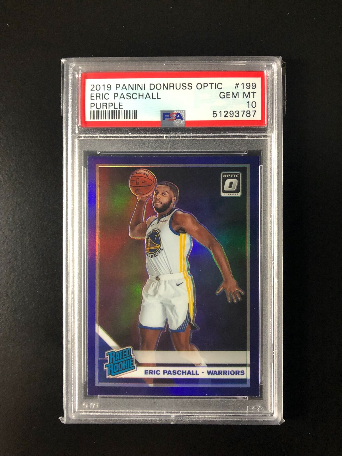 2019 ERIC PASCHALL DONRUSS OPTIC PURPLE #199 PSA 10