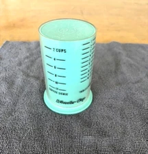 Vintage Unbranded WONDER CUP Slide Adjustable Wet Dry MEASURING Push Tube 1 Cup
