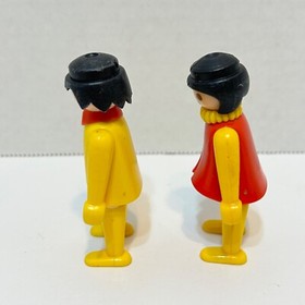 Vintage 1974 Geobra Playmobil Boy and Girl Figures 2.75" Lot of 2