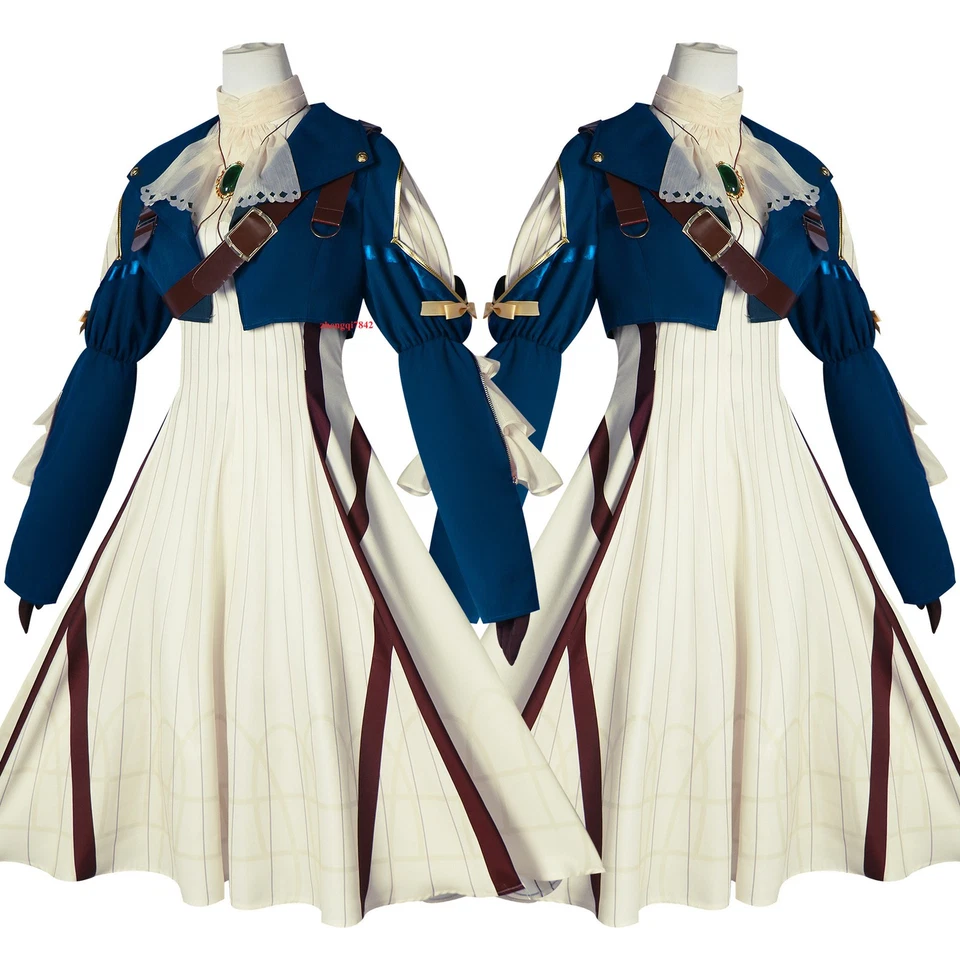 Violet Evergarden Anime Cosplay Costume Full Set Halloween Dress Outfit Gift New - Image 4 of 4