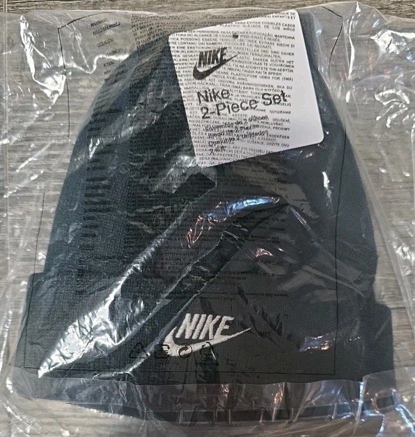 NWT Nike Toddler Size 2/4T Hat & Mittens 2pcSet Obsidian Navy  - Image 3 of 3