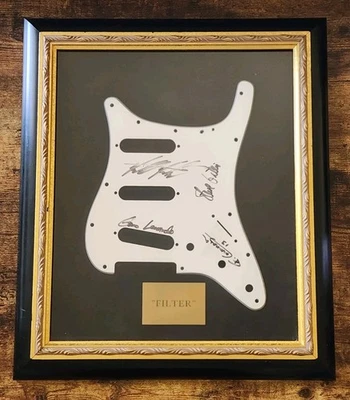Filter Band Signed (JSA) Guitar Pick Guard Richard Patrick, Geno, Steve, Frank - Image 1 of 4