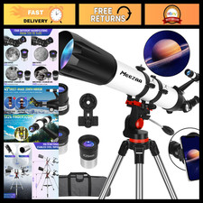 High-Powered 90mm Aperture 800mm Refractor Telescope for Adults Beginners