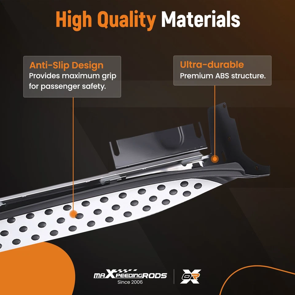 Nerf Bars Side Step Kit for Mercedes-Benz ML350 ML500 ML550 W164 2006-11 Black - Image 2 of 4