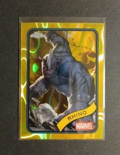 2025 Topps Chrome Marvel Rhino #39 Yellow Lava Refractor Marvel
