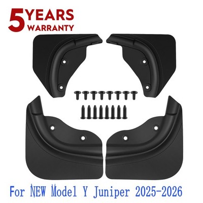 Splash Guards For 2025+ Tesla Model Y Juniper No Drilling 4pcs Mud Flaps