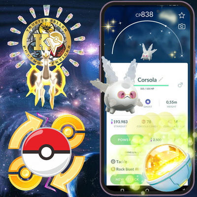 #ad #ad P.T.CentraI —TRADE GO— Shiny Galarian Corsola wearing pink sunglasses —Digital♻️ $2.00