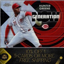 2022 Topps Update #GN-64 Hunter Greene Cincinnati Reds