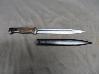 WWII GERMAN 98K MAUSER BAYO W/ MATCHING NUMBERED SCABBARD S/173G
