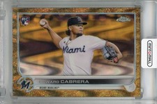 2022 Topps Gilded Collection Edward Cabrera Raywave Gold RC /25