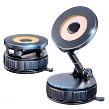 Vacuum Suction Cup Magnetic Phone Holder for Car,Mirror,Desk,360°Abjustable & 