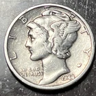 1944-S 10C Mercury Dime Very Fine .900 Silver