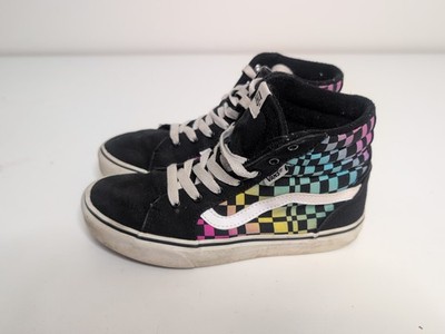 Vans Shoes Youth 4 Missy Sneakers Multicolor Checkerboard LaceUp High Top 721356