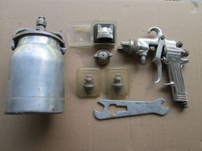 Binks Paint Spray Gun W Extra Fluid Tips Caps Binks Paint Spray Gun W Extra Fluid Tips Caps