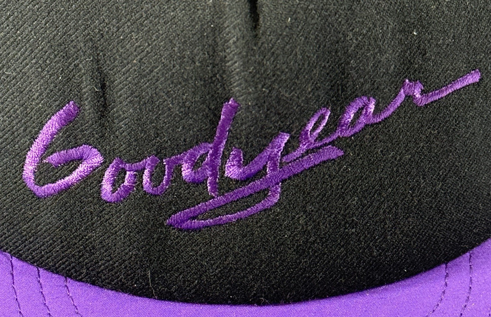 Vintage Snapback Hat Cap Goodyear Script Logo Bla… - image 6