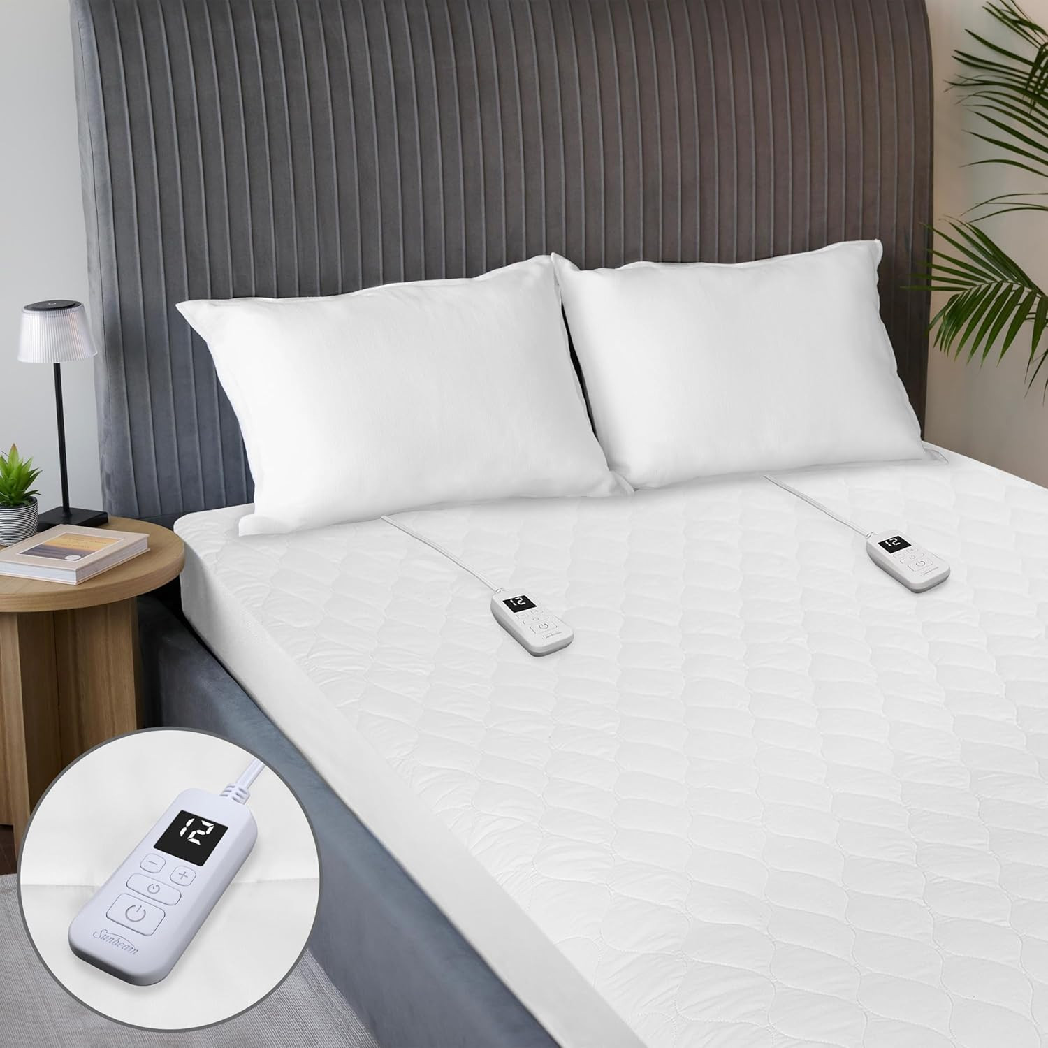 Sunbeam Electric Premium Water Resistant Restful Quilted Hea