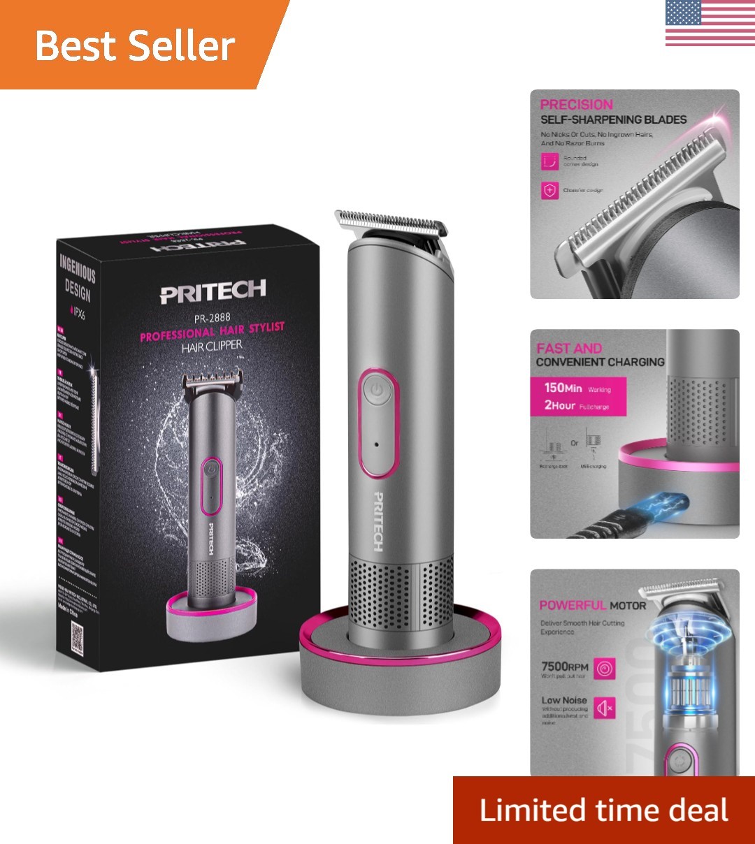 Pubic Hair Trimmer Women - Rechargeable Bikini Trimmer for W