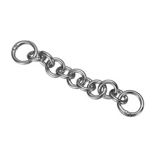 Purse Strap Extender 5.9-Inch, Bag Extender Chain Black Grey, Round Style