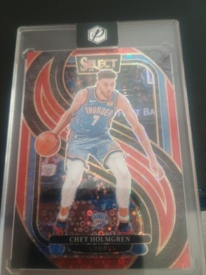 2024-25 Panini Select - Premier Level Chet Holmgren #128 Red Disco Prizm /49