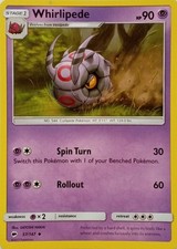 57/147 WHIRLIPEDE | UNCOMMON | BURNING SHADOWS POKEMON CARD