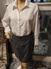 Vintage Wrap Skirt Charcoal Unlined Minimalist No Tags