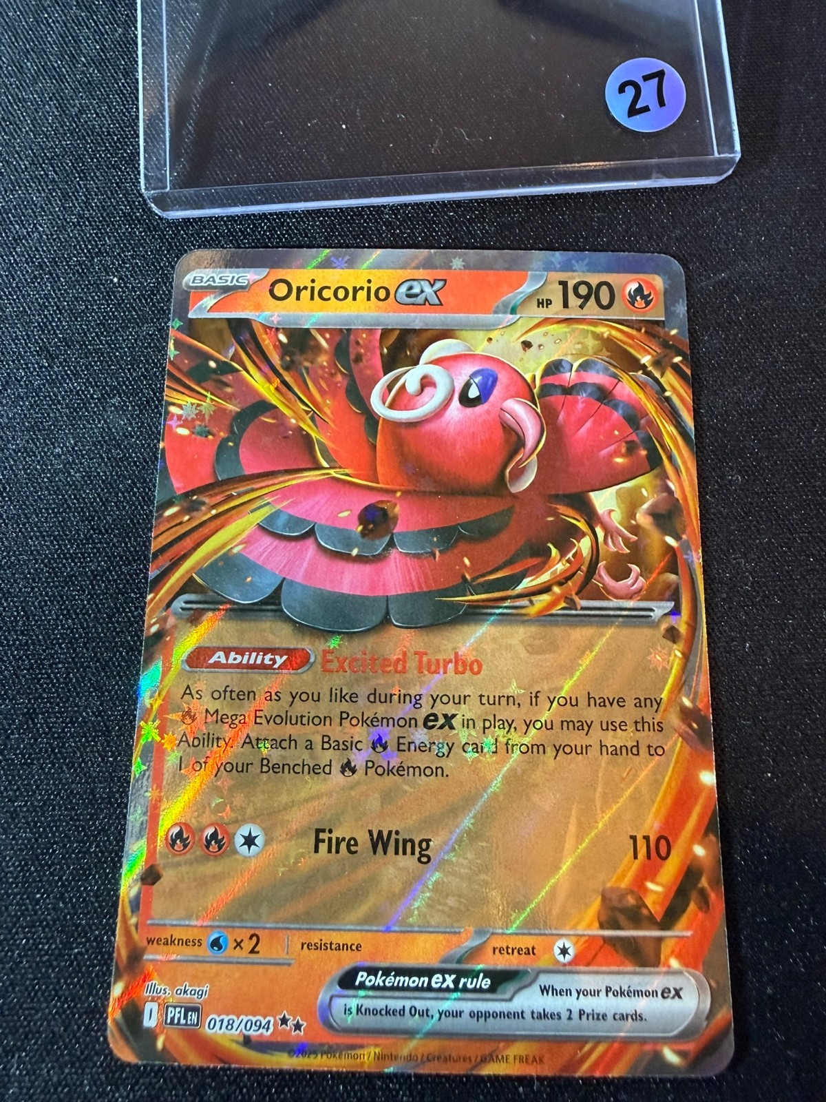 Oricorio ex #18 Pokemon Phantasmal Flames 018/094