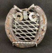 OWL Metal Art Horseshoe Wall Decor Handmade Upcycled Materials 5 Inch