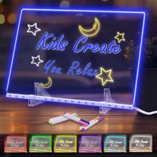 LED Drawing Board for Kids - Light Up with 7 Colors & 4 30cm*20cm 