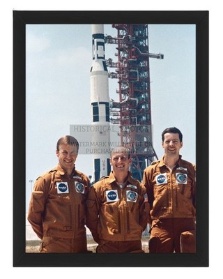 SKYLAB 2 MISSION CREW AT LAUNCH COMPLEX 39 MAY 1973 8X10 FRAMED PHOTO