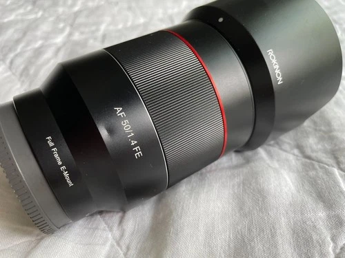 Rokinon AF 50mm f1.4 FE for Sony e-mount - works great but a few dents