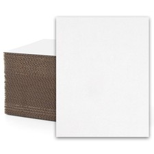 50 PCS 8.5x11 Inch Corrugated Cardboard Sheets 1/16 Inch Thick White Inserts