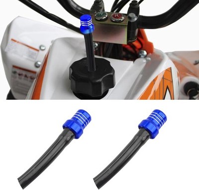 2PCS Gas Fuel Cap Air Vent Hose, Universal CNC Tank Valve Vent Tub Color: Blue