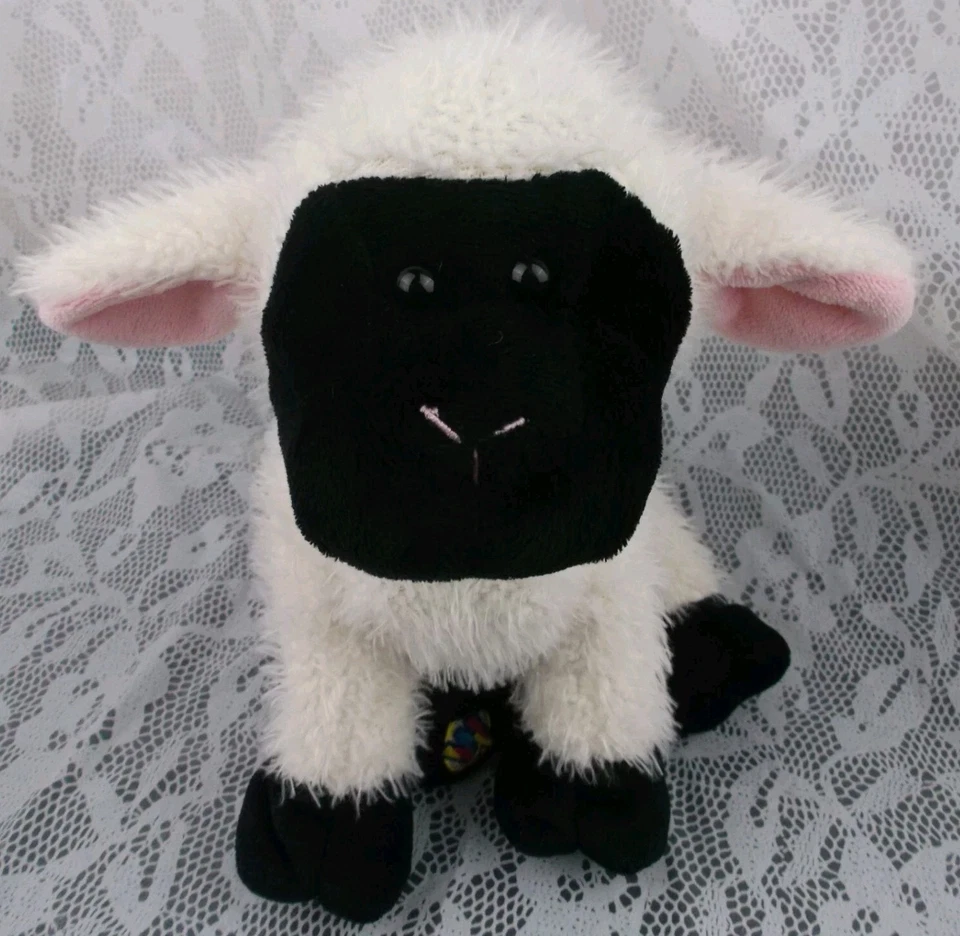 Ganz Webkinz Lamb Plush Sheep White Black Farm No Game Code 10" Stuffed Plushie  - Image 2 of 4