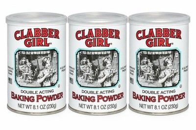 Clabber Girl Double Acting Baking Powder 8.1 oz, 3 Pack
