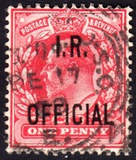 GB ED VII 1902 SGO49 1d SCARLET 