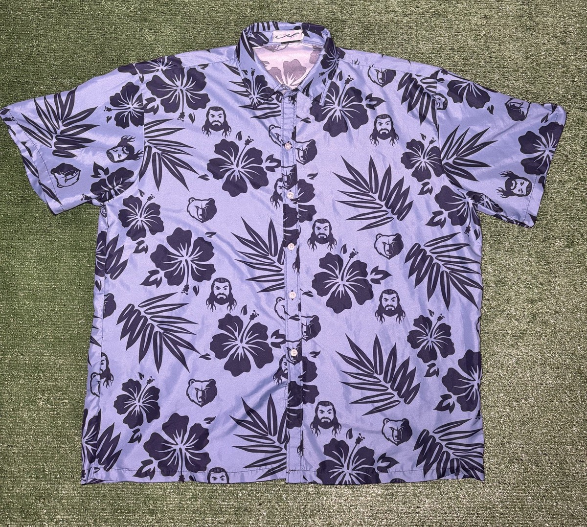 Memphis Grizzlies Steven Adams Hawaiian Shirt Sz XL Blue Short