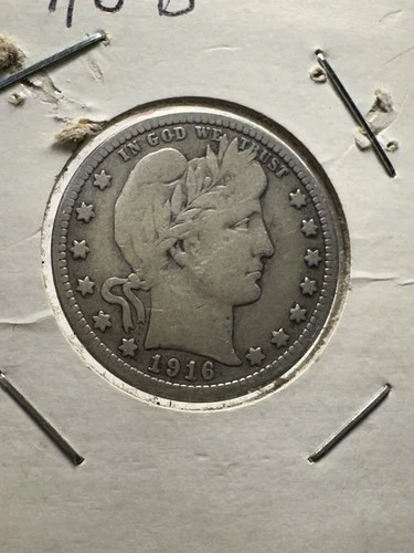 1916 D Barber Quarter