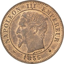 [#82257] Coin, France, Napoleon III, Napoléon III, 2 Centimes, 1855, Strasbourg,
